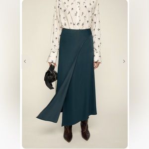 Bran New dark green wrap skirt